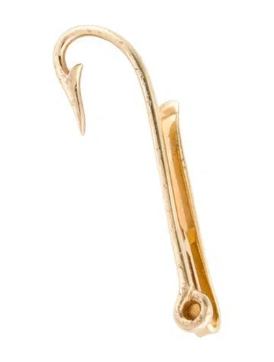 Pre-owned Tiffany & Co Vintage 14k Fish Hook Tie Clip In Multicolor