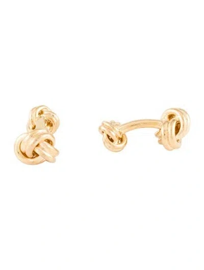 Pre-owned Tiffany & Co Vintage 14k Knot Cufflinks In Multi