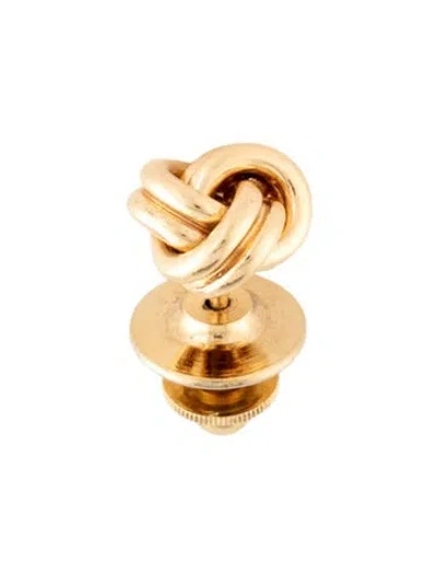 Pre-owned Tiffany & Co Vintage 14k Knot Tie Pin In Multicolor