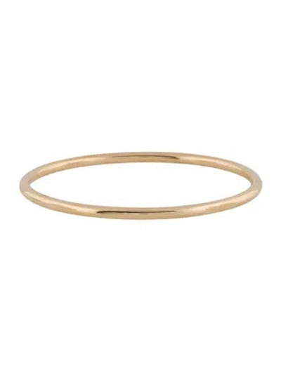 Pre-owned Tiffany & Co Vintage 14k Oval Bangle, 7.5" In Multi