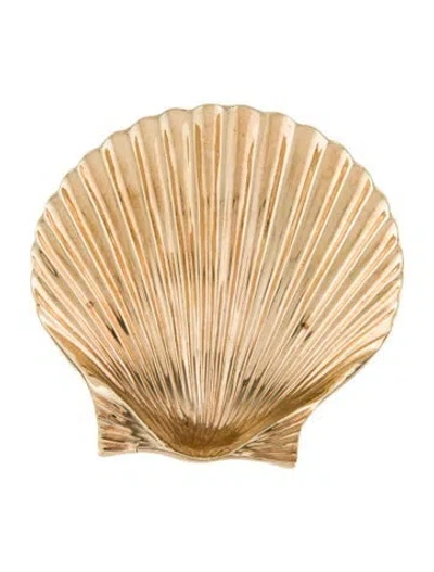 Pre-owned Tiffany & Co Vintage 14k Shell Brooch In Multi