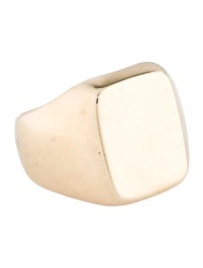 Pre-owned Tiffany & Co Vintage 14k Signet Ring In Multi