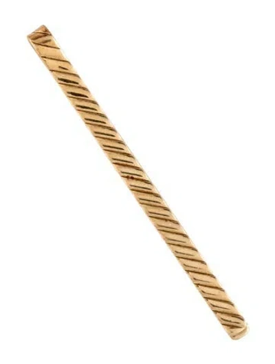 Pre-owned Tiffany & Co Vintage 14k Textured Tie Clip In Multicolor