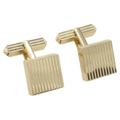Pre-owned Tiffany & Co . Vintage 18 Karat Yellow Gold Pyramid Square French Cufflinks