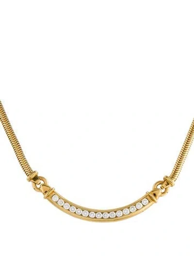 Pre-owned Tiffany & Co Vintage 18k 1.00ctw Diamond Collar Necklace, 17" In Multi