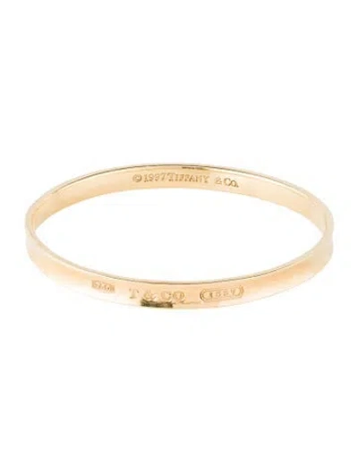 Pre-owned Tiffany & Co Vintage 18k 1837 Bangle Bracelet, 7" In Multi