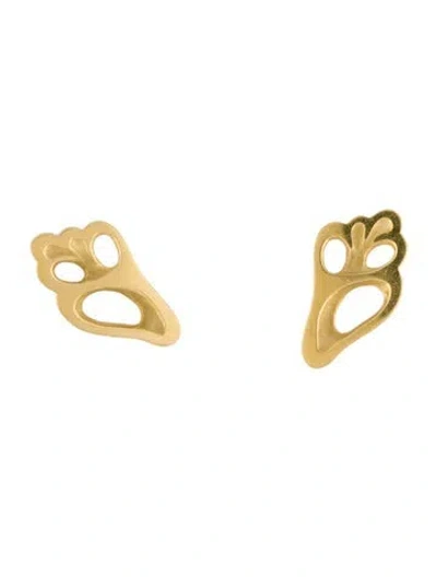 Pre-owned Tiffany & Co Vintage 18k Abstract Earclips In Multi