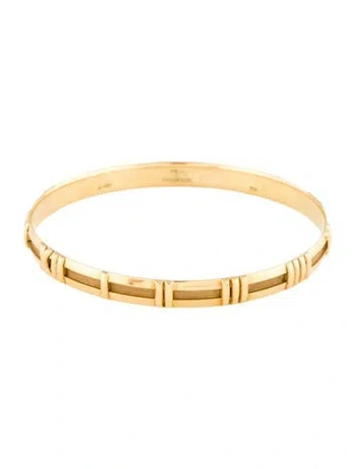 Pre-owned Tiffany & Co Vintage 18k Atlas Bangle, 8" In Multi