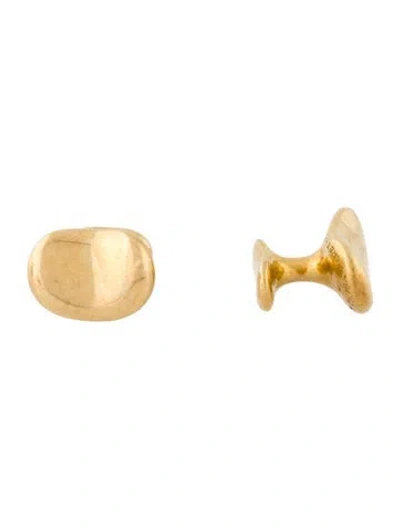 Pre-owned Tiffany & Co Vintage 18k Bean Design Cufflinks In Multi