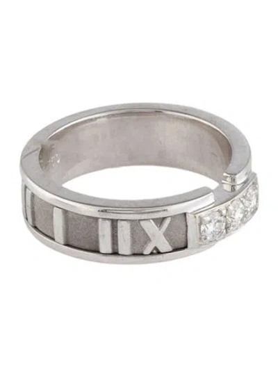 Pre-owned Tiffany & Co Vintage 18k Diamond Atlas Band In Multi
