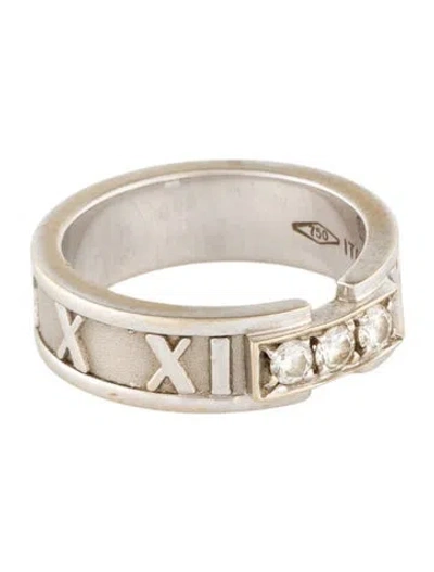 Pre-owned Tiffany & Co Vintage 18k Diamond Atlas Band In Multi