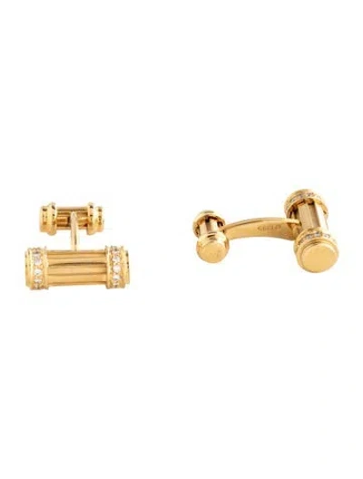 Pre-owned Tiffany & Co Vintage 18k Diamond Atlas Cufflinks In Multicolor