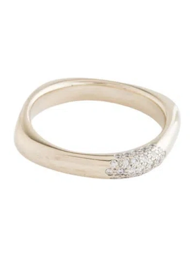 Pre-owned Tiffany & Co Vintage 18k Diamond Cushion Band In Multi