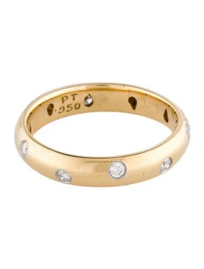 Pre-owned Tiffany & Co Vintage 18k Diamond Etoile Band In Multi