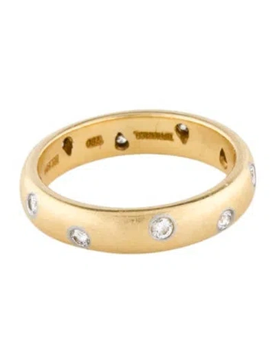 Pre-owned Tiffany & Co Vintage 18k Diamond Etoile Band In Multi
