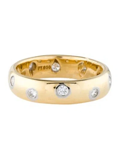 Pre-owned Tiffany & Co Vintage 18k Diamond Etoile Band In Multi