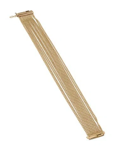 Pre-owned Tiffany & Co Vintage 18k Diamond Multistrand Bracelet, 5.75"