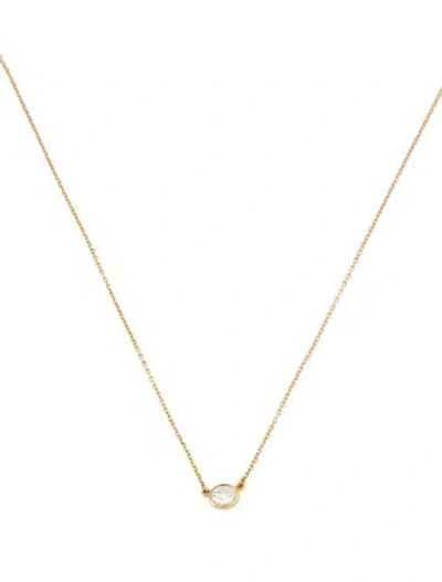 Pre-owned Tiffany & Co Vintage 18k Diamonds By The Yard® Single Diamond Pendant, 16.75" In Multi