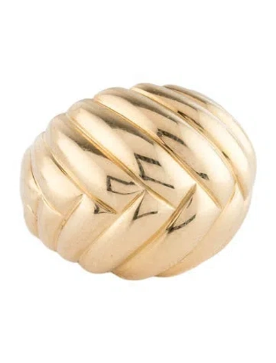 Pre-owned Tiffany & Co Vintage 18k Dome Shrimp Cocktail Ring In Multi