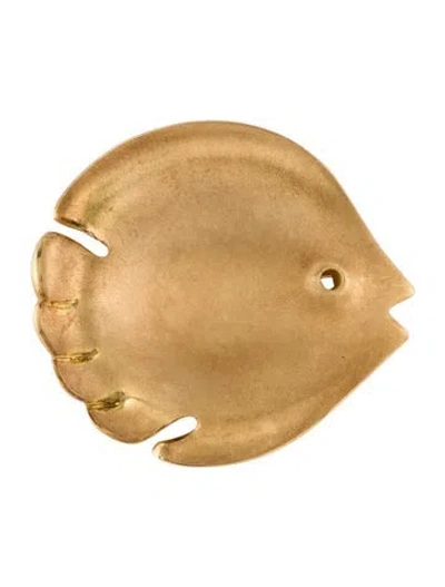Pre-owned Tiffany & Co Vintage 18k Fish Pin Brooch In Multi