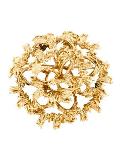 Pre-owned Tiffany & Co Vintage 18k Flower Brooch Pin In Multi