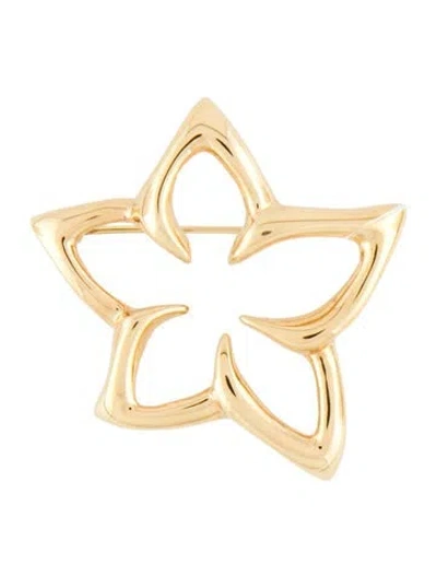 Pre-owned Tiffany & Co Vintage 18k Flower Star Brooch In Multicolor