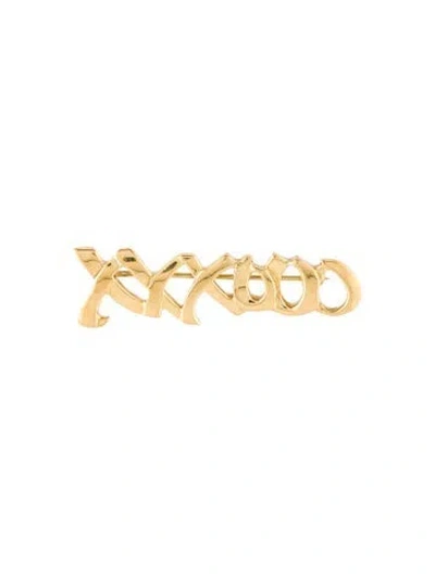 Pre-owned Tiffany & Co Vintage 18k Hugs & Kisses Brooch In Multi