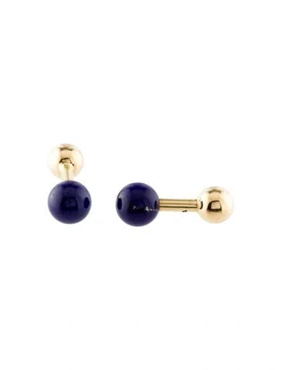 Pre-owned Tiffany & Co Vintage 18k Lapis Lazuli Cufflinks In Multi