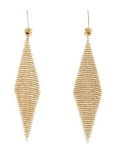 Pre-owned Tiffany & Co Vintage 18k Mesh Drop Earrings In Multi
