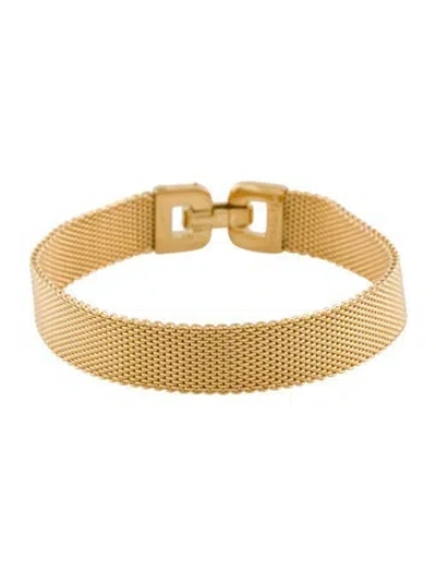 Pre-owned Tiffany & Co Vintage 18k Mesh Link Bracelet, 6.5" In Multi