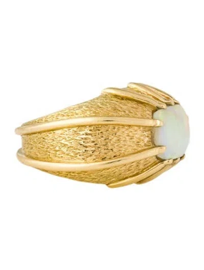 Pre-owned Tiffany & Co Vintage 18k Opal Cocktail Ring In Multi