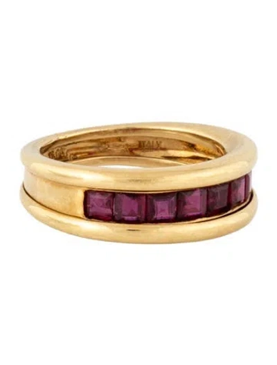 Pre-owned Tiffany & Co Vintage 18k Ruby Band In Multicolor