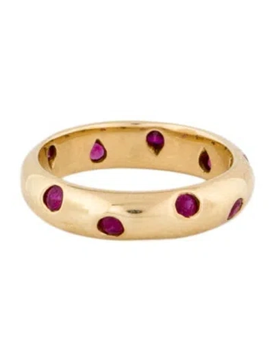 Pre-owned Tiffany & Co Vintage 18k Ruby Etoile Eternity Band In Multi