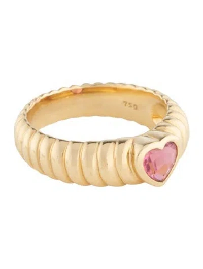 Pre-owned Tiffany & Co Vintage 18k Sapphire Heart Band In Multi