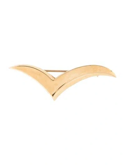 Pre-owned Tiffany & Co Vintage 18k Seagull Brooch In Multi