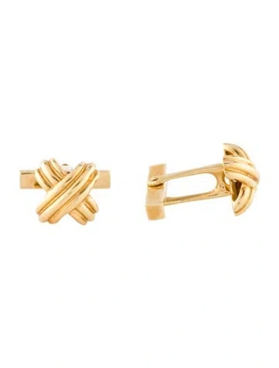 Pre-owned Tiffany & Co Vintage 18k Signature X Cufflinks In Multi