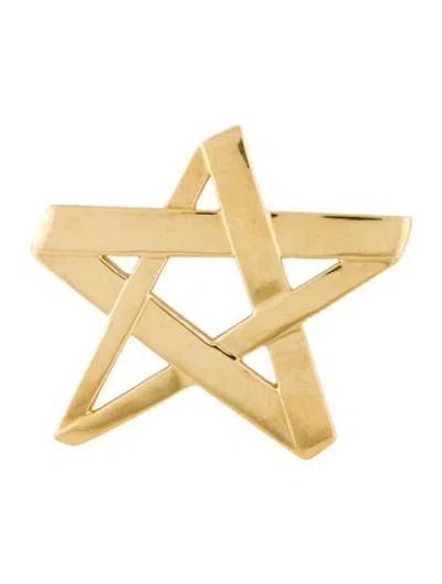 Pre-owned Tiffany & Co Vintage 18k Star Brooch Pin In Multi