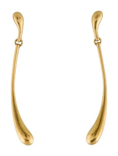 Pre-owned Tiffany & Co Vintage 18k Teardrop Dangle Earrings In Multi