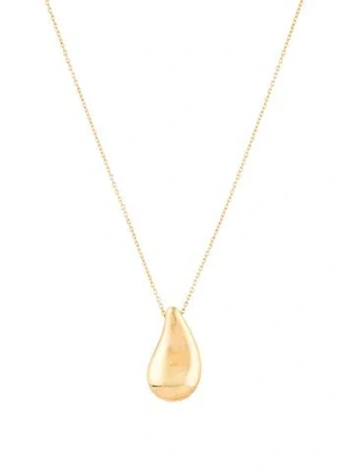 Pre-owned Tiffany & Co Vintage 18k Teardrop Pendant Necklace, 24.25" In Multi