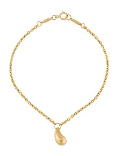 Pre-owned Tiffany & Co Vintage 18k Teardrop Station Bracelet, 7.25" In Multi