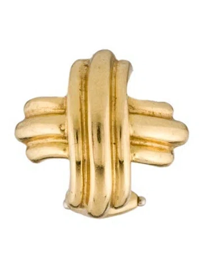 Pre-owned Tiffany & Co Vintage 18k X Clip-on Single Earring In Multi