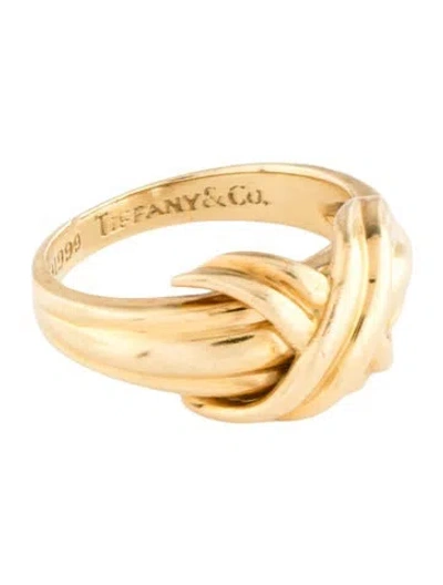 Pre-owned Tiffany & Co Vintage 18k 'x ' Signature Ring In Multi