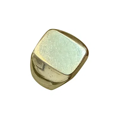 Pre-owned Tiffany & Co . Vintage 1960s 14k Yellow Gold Signet Ring W/pouch Rare
