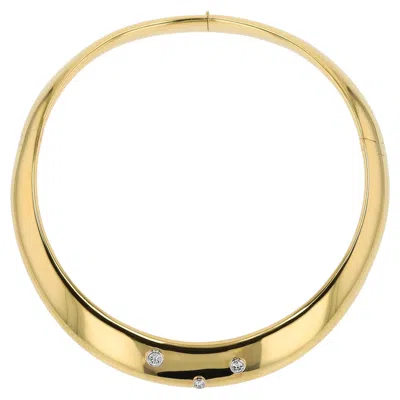 Pre-owned Tiffany & Co Vintage 80s  Paloma Picasso Diamond 18k Gold Choker Necklace In Multiple