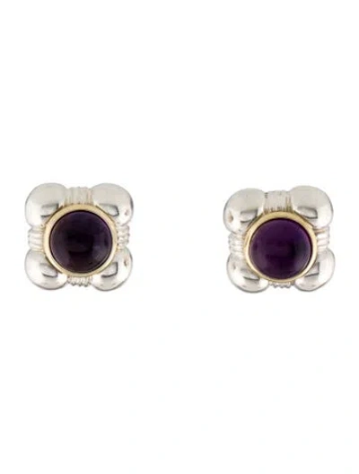 Pre-owned Tiffany & Co Vintage Amethyst Clip-on Earrings In Multi