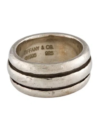 Pre-owned Tiffany & Co Vintage Atlas Groove Band Ring In Multi