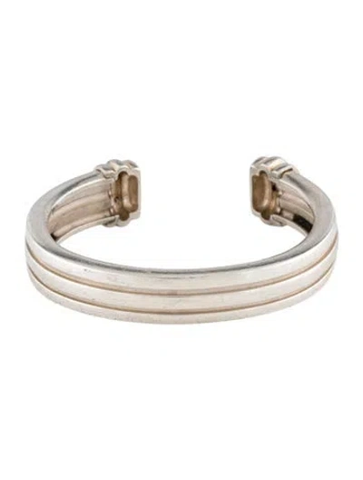 Pre-owned Tiffany & Co Vintage Atlas Groove Cuff Bracelet, 6" In Multi