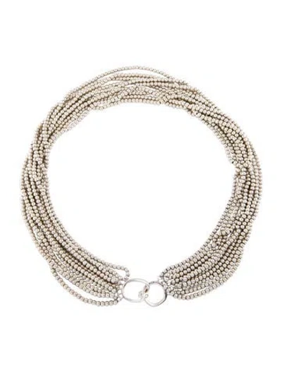 Pre-owned Tiffany & Co Vintage Beaded Multistrand Necklace, 18"