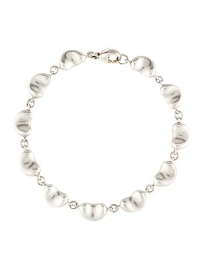 Pre-owned Tiffany & Co Vintage Bean Design Link Bracelet, 6.5" In Multi