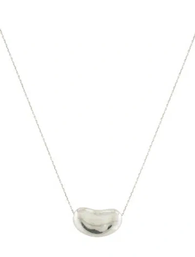 Pre-owned Tiffany & Co Vintage Bean Design Pendant Necklace, 16" In Multi